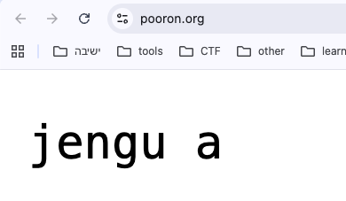 pooron.org serving the plaintext operator tag jengu a, found via certificate transparency logs on a Nebula-Deck campaign URL